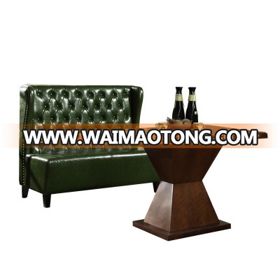 2017 Cheap Vintage Leather Restaurant Booth Sofa Design